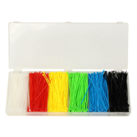 Suleve™ Zt01 900pcs 100x2mm Self Locking Nylon Cable Wire Zip Ties 6 Colors