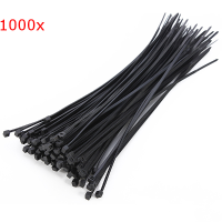 Suleve™ Zt02 1000pcs 2.0X100mm Black / White Nylon Cable Ties Zip Ties