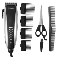 Surker Electric Hair Clipper Trimmer Men Child Barber Hair Cutting Scissors Household Comb Brush