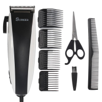 Surker Men Electric Hair Clipper Trimmer Child Household Barber Hair Cutting Scissors Comb Brush