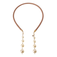 Sweet Hair Band Elegant Pearl Pendant Gemstone Fake Earrings Headbrand Hair Accessories For Women