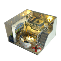 T Yu Td7 Romantic Sea Greeze Dream Diy Dollhouse With Cover Light Miniature Model Collection Gift