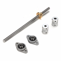 T8 200mm Lead Screw With Mounted Ball Bearing And Shaft Coupling