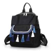 Tassel Oxford Waterproof Outdoor Travel Bag Backpack