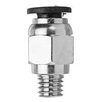TEVO® 5PCS 4.3Mm Bore Pneumatic Connectors PC4 M6 Fit 4mm PTFE Tube Connector Coupling Feed Inlet