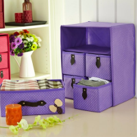 Three Layer Storage Box Five Drawer Non Woven Underwear Cosmetic Makeup Sundries Organizer