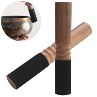 Tibetan Buddhism Singing Bowl Wooden Stick Mallet With Leather Head 6.8Inch