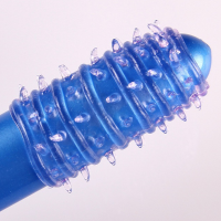 Transparent Crystal Penis Cover Soft Thorn Caterpillar Shape Delay Time Cock Rings