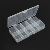 Transparent Empty Nail Art Tips Storage Box Rhinestone Beads Gem Case