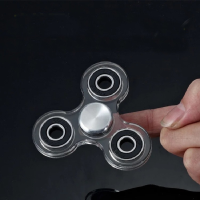 Transparent Fidget Hand Spinner Tri Spinner Plastic Custom Bearing Toys For Autism And Adhd Kids