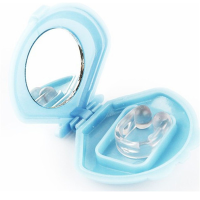Transparent Silicone Gel Snoring Stoper Silent Sleep Nose Clip Aids With Case