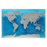 Travel World Scratch Map Ocean Scratch Off Foil Layer Coating World Deluxe Scratch Map 59.4X82.5Cm