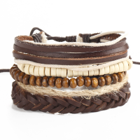 Trendy Wrap Bracelet Mutilayer Bead Chain Jewelry Gift Men Bracelet