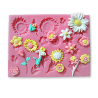Tulip Daisy Sunflower Silicone Fondant Mold Chocolate Baking Mould