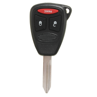 Uncut Keyless Entry Remote Head Key Cover 3 Button For Chrysler Dodge Jeep