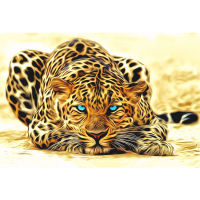 Unframed Leopard Animals Diy Painting By Numbers Acrylic Picture Wall Art Canvas Painting Home Decor Unique Gift 40x50cm Artwork