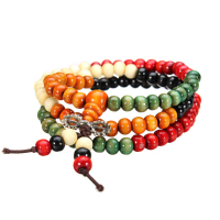 Unisex Tibetan Colorful Buddha Buddhist Prayer Beads Bracelet Multilayer