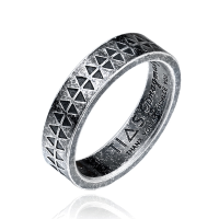 Unisex Titanium Steel Sawtooth Totem Retro Finger Ring