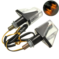 Universal 12v 3led Motorbike Turn Signal Indicators Lamp Light Amber