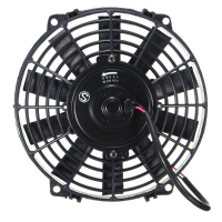 Universal 12v 80w Pull/push Straight Black Blade Electric Cooling Radiator Fan