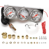 Universal 2.27Inch Gauge Water Temp Voltage Volt Oil Pressure Complete Set W/ Panel
