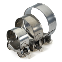 Universal 36mm 48mm 60mm Genuine Stainless Steel Band Exhaust Clamp Kit Fit Motorcycle Muffler Sile
