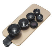 Universal 8in1 Clip On Camera Lens Kit Fisheye +wide Angle +macro For Cell Phone