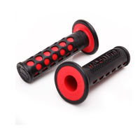 Universal Motorcycle Bike Hand Grips Handlebar Red Black