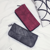 Universal Nubuck Leather 8 Card Slot Stylus Purse Lady Clutch Wallet For Phone Under 5.5 Inch