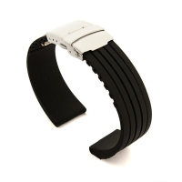 Universal Waterproof Soft Silicone Watch Strap With Buckle