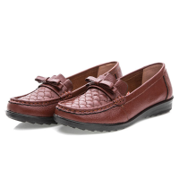 Us Size 5 10 Leather Flat Shoes Women Outdoor Slip On Soft Casual Loafers