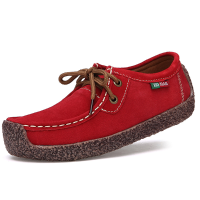 Us Size 5 11 Women Suede Casual Outdoor Lace Up Comfy Flat Shoes