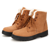 Us Size 5 12 Women Winter Keep Warm Flat Plush Snow Boots Ankle Short Boots