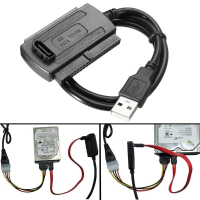 Usb 2.0 To Sata/ide Data Hard Drive Cable For Hdd Power Converter Adapter