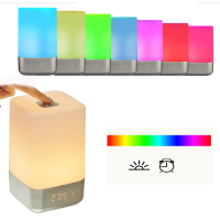 Usb Color Changing Led Wake Up Night Light Sunrise Alarm Clock Fm Radio Bedside Lamp