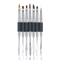 Uv Poly Gel Nail Brush Dual Ended Slice Shape Tool