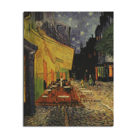 Van Gogh Cafe Poster Kraft Paper Wall Poster Diy Wall Art 18.5 Inch X 14 Inch