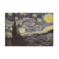 Van Gogh Star Poster Kraft Paper Wall Poster Diy Wall Art 21 Inch X 14 Inch