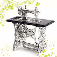 Vintage Miniature Dollhouse Furniture Sewing Machine Furniture Table Metal Home Decoration