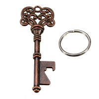 Vintage Skeleton Key Shaped Bottle Opener Key Ring Key Chain Bar Tool