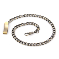 Vintage Stainless Steel Bronze Black Colors Pocket Watch Chain