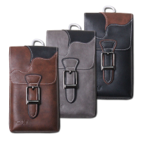 Vmojo Men Vertical Multi Functional Storage Waist Bag Wallet For 5.5 To 6 Inches Smartphone