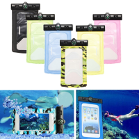 Waterproof Ipx8 Under Water Pouch Bag Case Cover + Compass For 3.5 Inch To 6 Inch Cell Phone