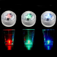 Waterproof Mini Led Colorful Round Candle Underwater Light Lamp
