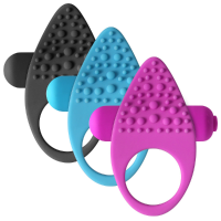 Waterproof Penile Shock Ring Masturbation Bump Stimulate Finger Way Vibrator For Men