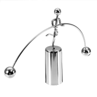 Weightlifter Mold Metal Craft Perpetual Dynamic Balancing Instrument Art Swing Kinetic Motion