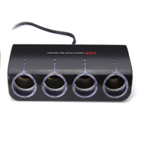 Wf 075 4 Way Car Cigarette Lighter Socket Splitter Charger 120w