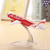 Wh A320 Air Asia Red Airplane Aircraft Model 16cm Airline Aeroplan Diecast Model Collection Decor