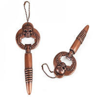 Wine Bottle Opener 2 In 1 Stainless Steel Creative Skull Head Wine Corkscrew Beer Bottle Opener Perfect Gag Gift For Wine/beer Lovers
