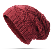 Winter Warm Knitting Beanies Cap Casual Solid Thicken Skull Bonnet Hat For Men Women
